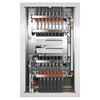 Gulvvarmeskap med to r&#248;rfordelere, HxBxD 1300x700x108 mm, 7 kurser ned, 9 kurser opp, EK