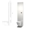 Unopax MAXI SOLID BACK inkl. glass, hvit, sisternetank og trykknapp, 2060x600x198 mm