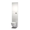 Hvit Unopax MAXI SOLID BACK inkl. glass, hvit, sisternetank og trykknapp, 2060x600x198 mm