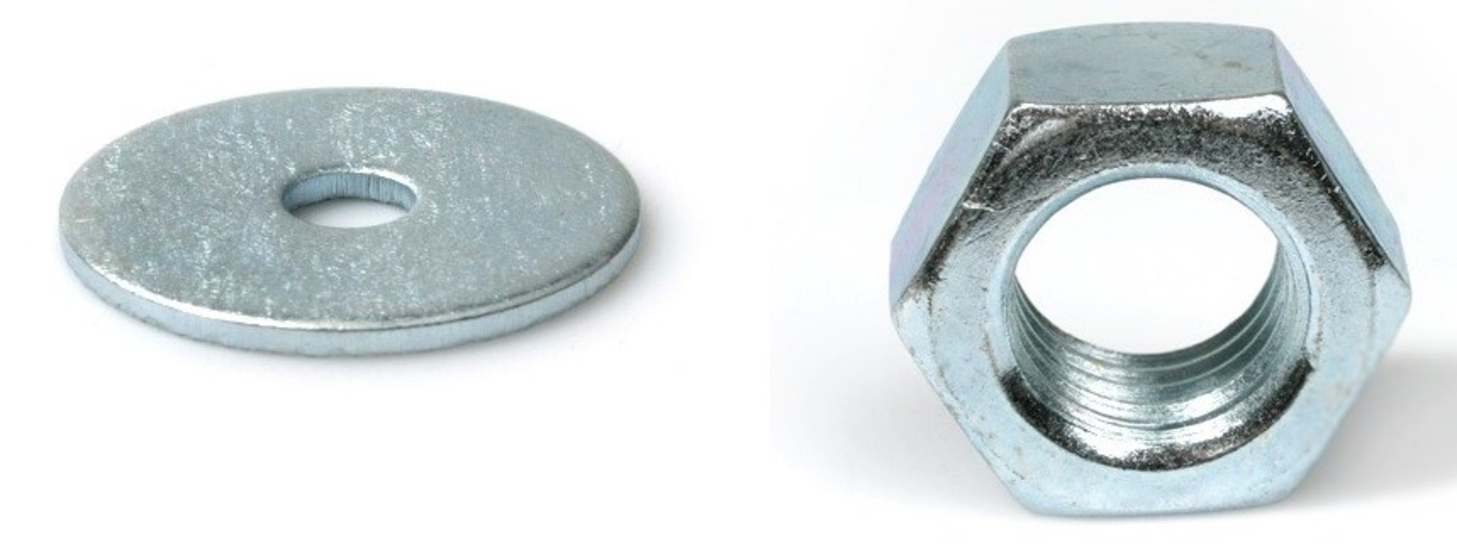 Sekskantmutter og stoppeskive, M5