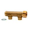 Fordeler for tappevann, 3/4" innv. roterende mutter x utv. gjenger, CC-50 mm, 2 kurser x 1/2"