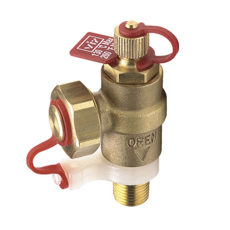 Målenippel med drenering, 1/4'' utv. gjenger