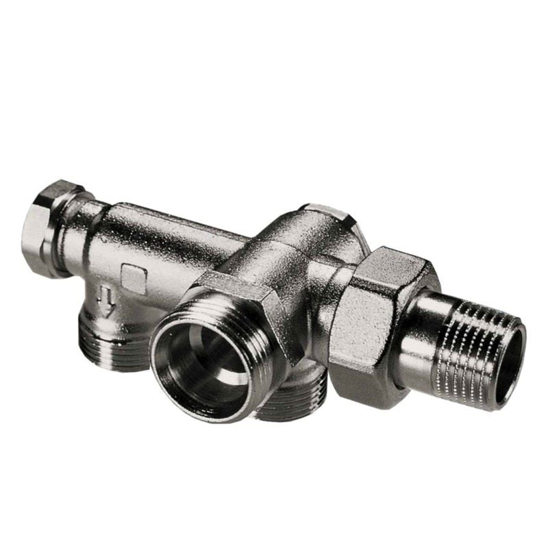 Ventilfordeler 2-rørsystem med forbinding bak EK x DN 15