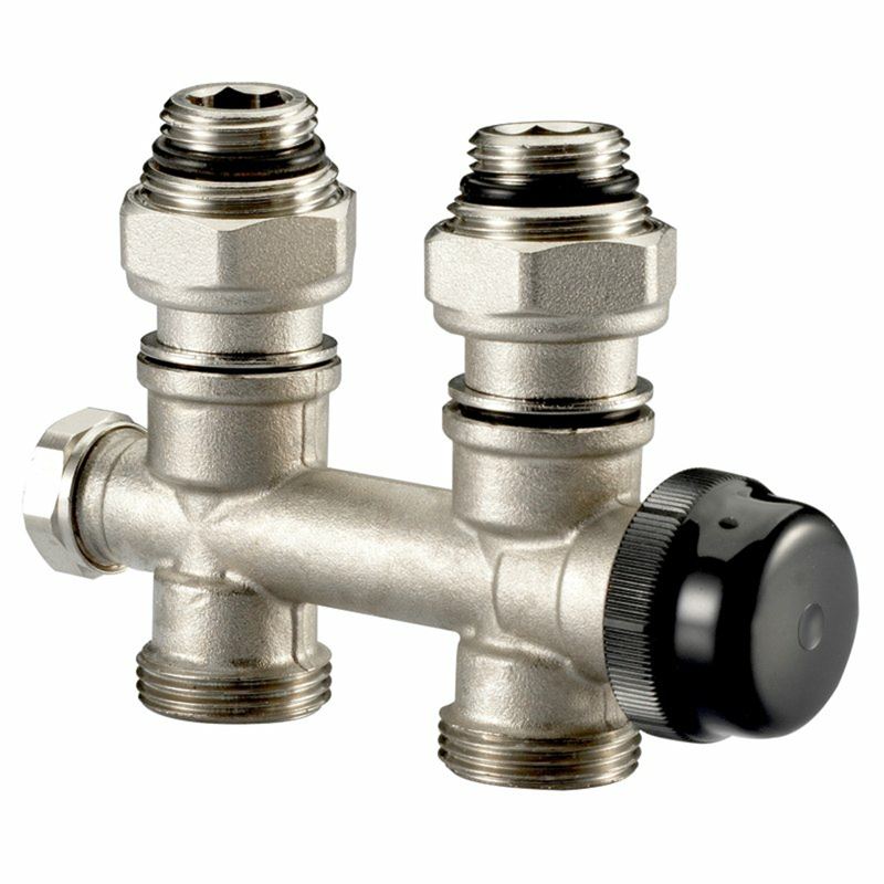 Termostatventil underforbinding EK og 1/2&quot; mutter innv. gjenger