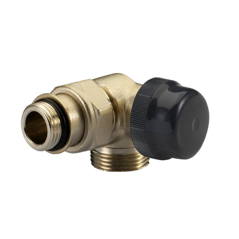 Termostatventil co-aksial, justerbar Kv Standard, EK x 1/2" utv. gjenger, høyre