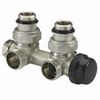 Termostatventil med forbinding bak EK x 1/2&quot; utv. gjenger