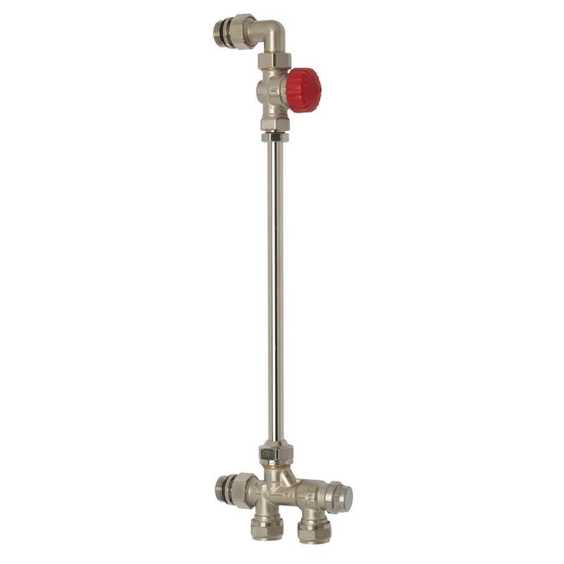 Ventilsett Tworett TRV3, 2-r&#248;rs, side-/underforbinding for 900 mm h&#248;y Kermi radiator