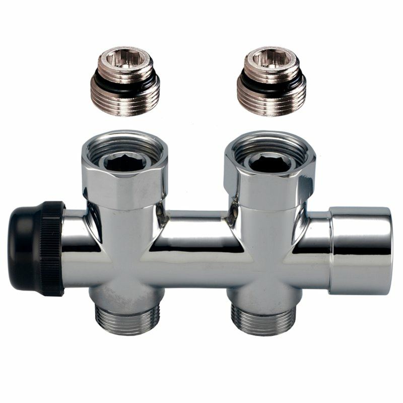 Termostatventil Optima, underforbundet, forkrommet, M24