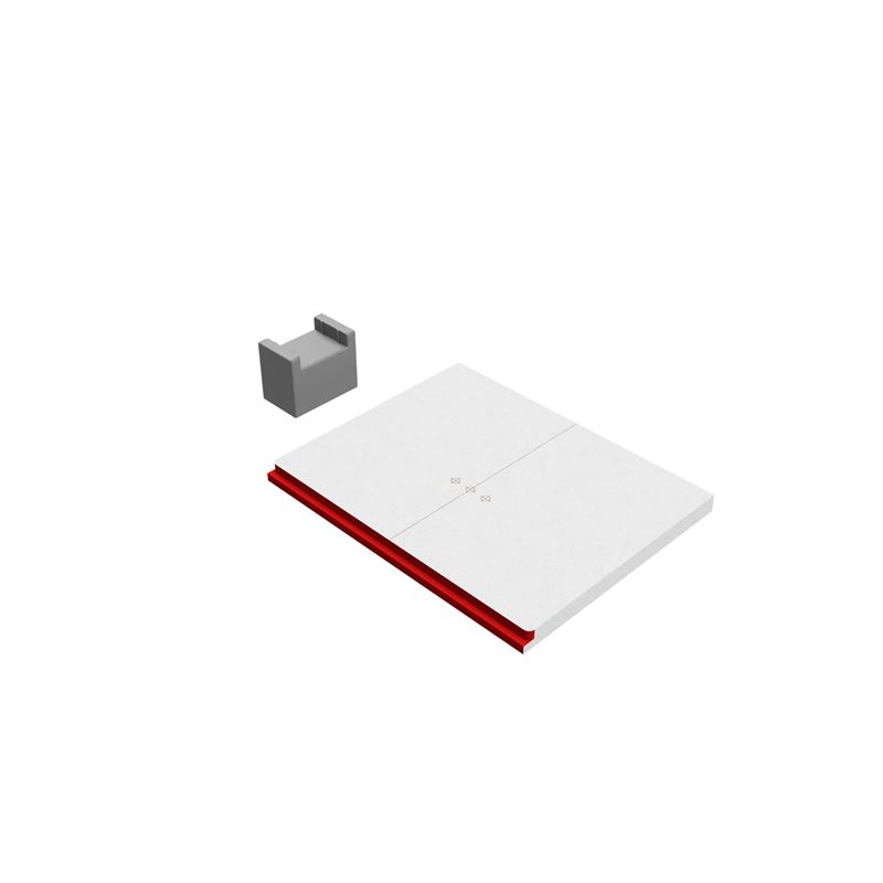 Leonardo dekkplate-kit, 204 x 265 x 15 mm