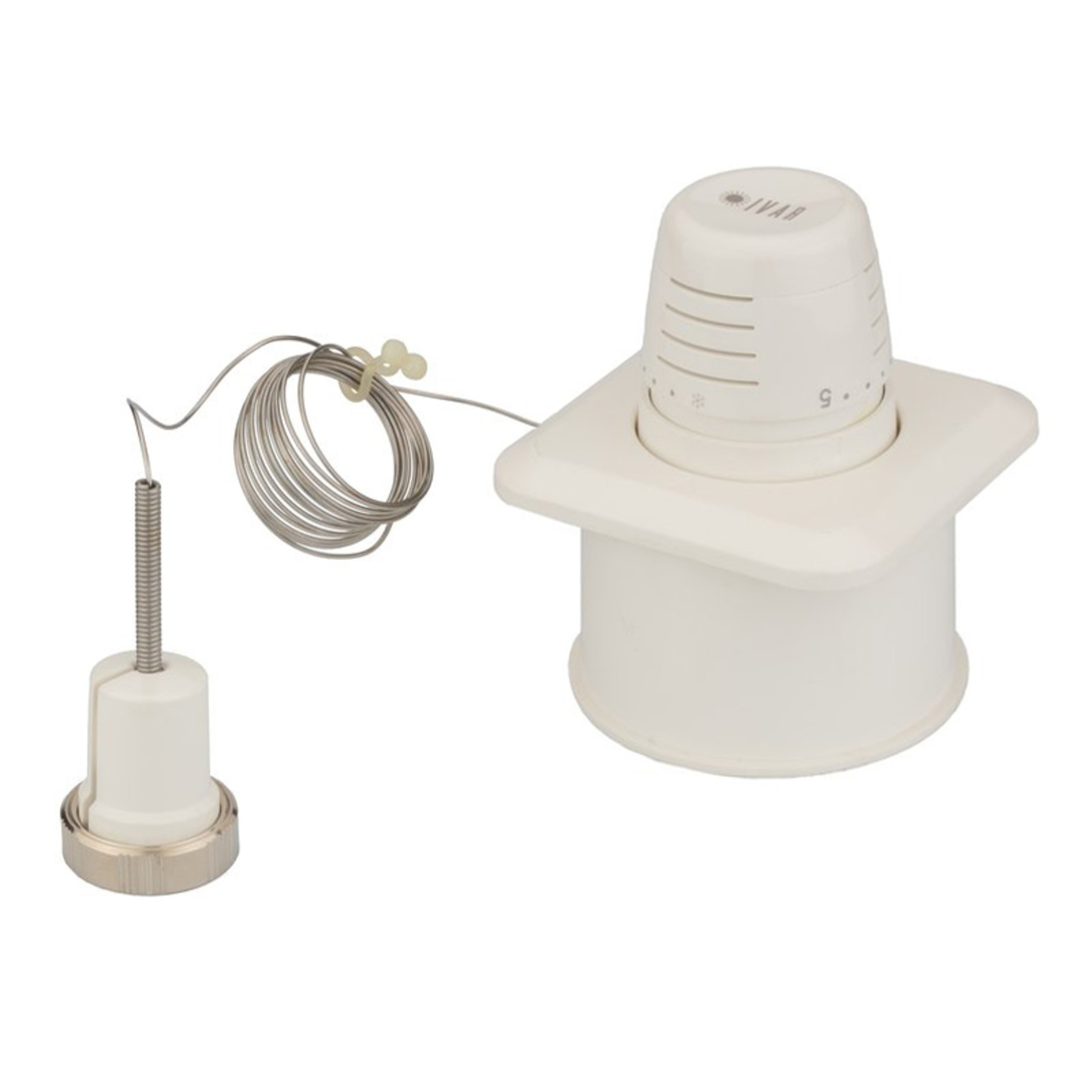 Termostathode i vegg, fjernregulator og føler 2 m