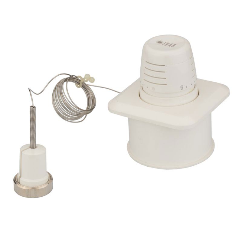 Termostathode i vegg, fjernregulator og føler 2 m