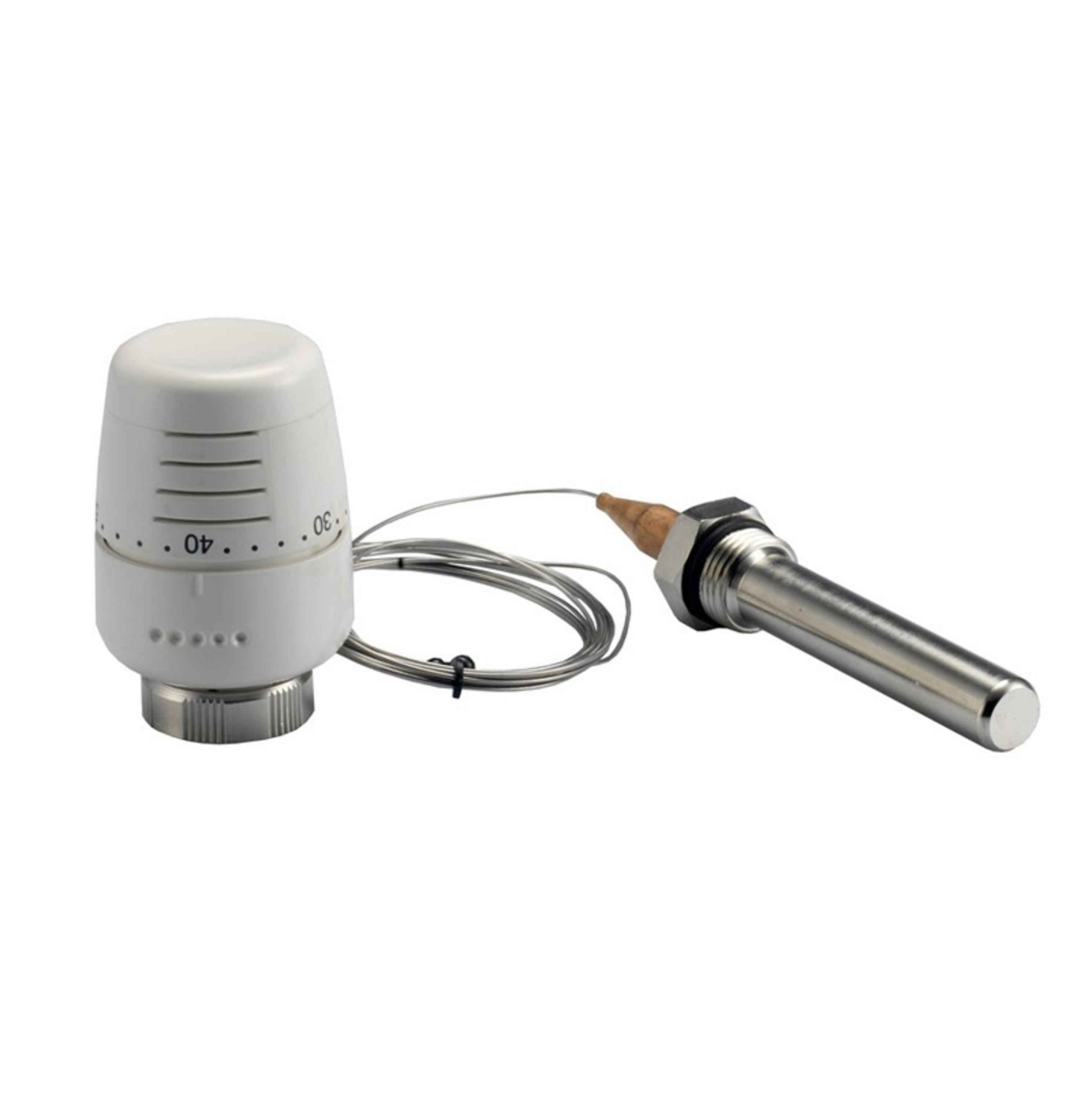 Regulator for konstant turvannstemperatur m/ 1/2" følerlomme, utv. gjenger