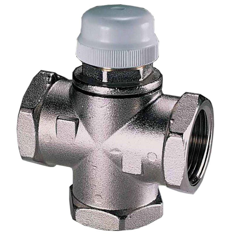 Termostatisk blandeventil med lateral blanding, 1" innv. gjenger