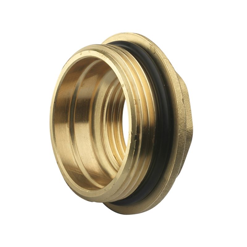 Overgangsnippel messing m/ O-ring 1/2&quot; x 3/4&quot; innv./utv. gjenger