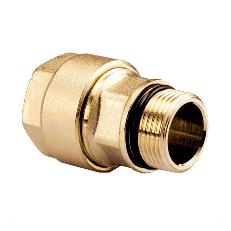 Tippunion i messing, m/ fast st&#248;ttehylse for ALPEX, 32x3 x 3/4&quot; utv. gjenger