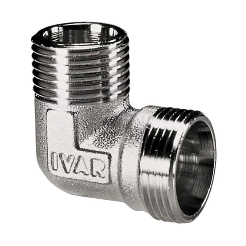 Overgangsalbue fornikl. EK x 1/2&quot; utv. gjenger
