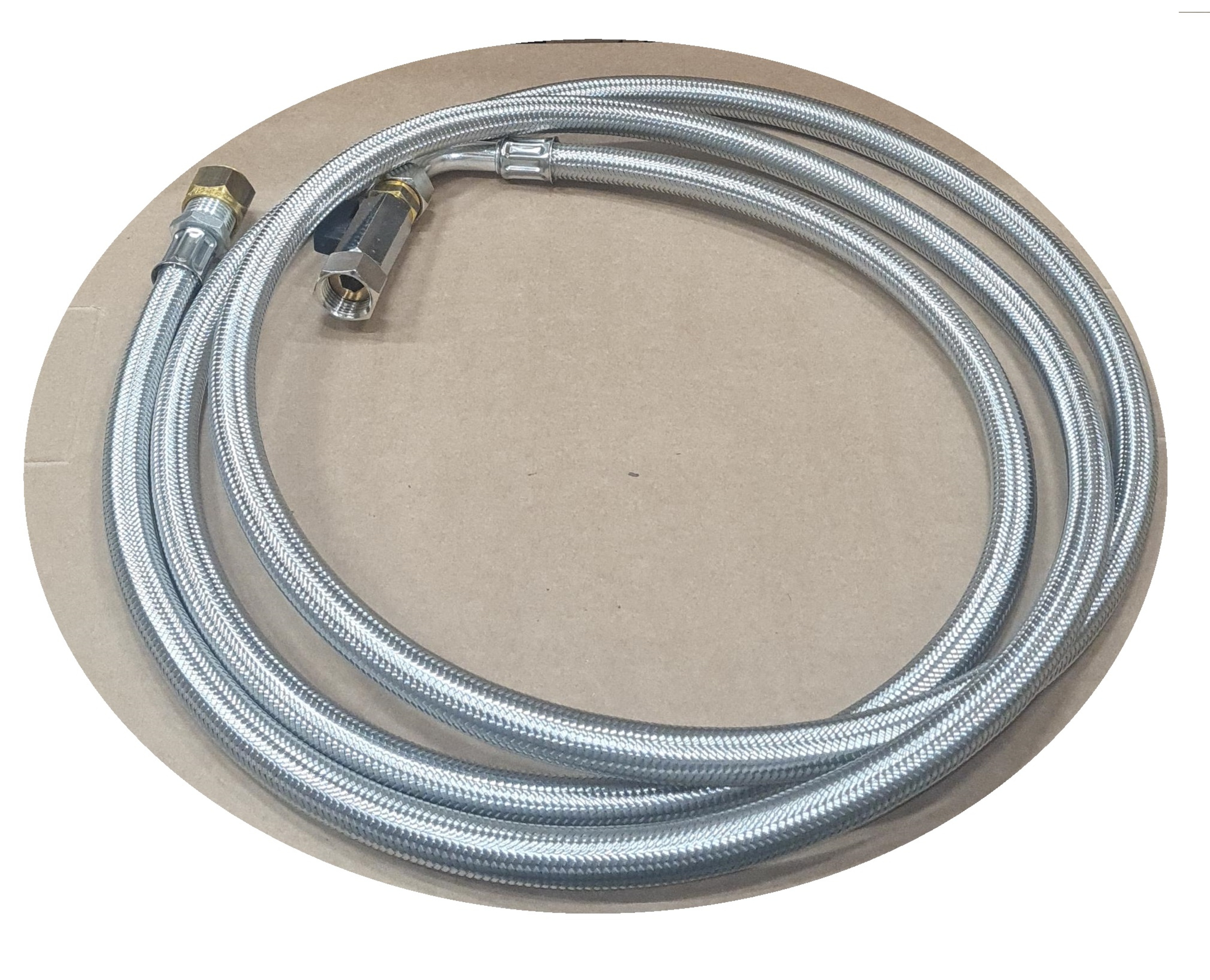 Stålarmert, fleksibel slange for kWsmart, for tilkobling mellom innedel og bereder, lengde 3 m