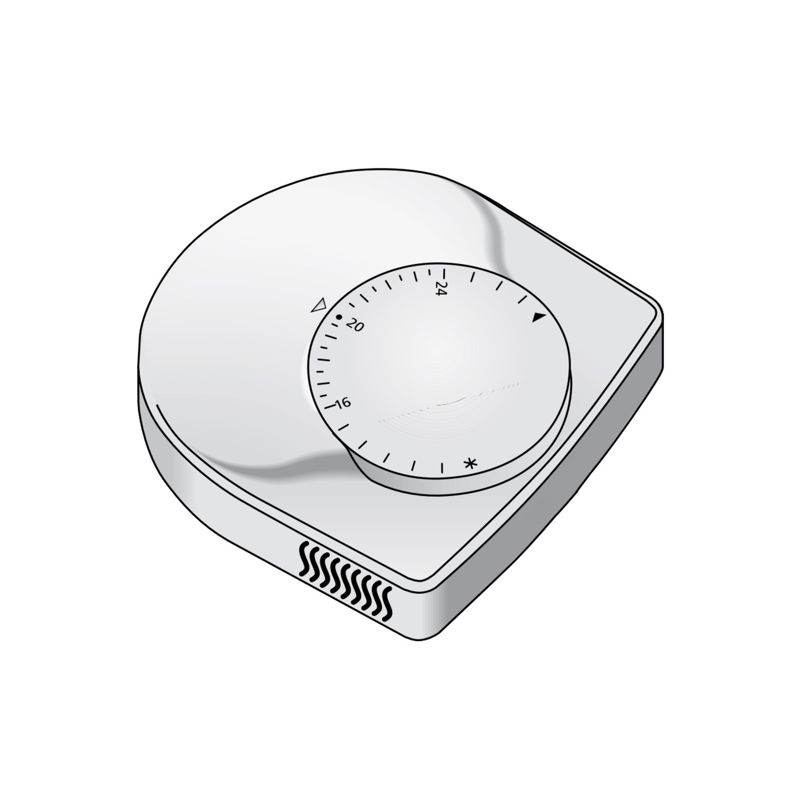 Romtermostat S 24V for Basis systemet, kablet