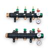 Fordelersett for energibr&#248;nn, tur/retur, med flow meter