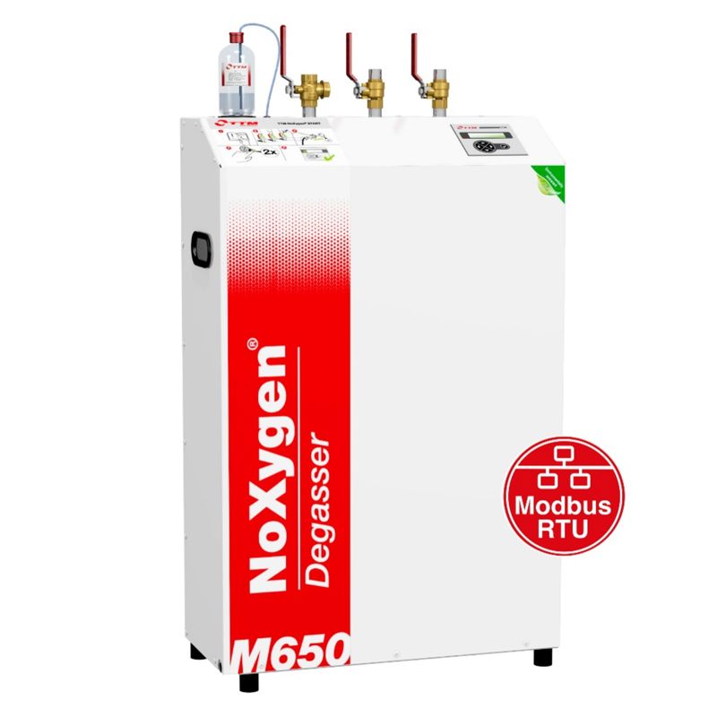 Vakuumavgasser, TTM Noxygen M650c Modbus med automatisk vannpåfylling, drift 0 - 70°C