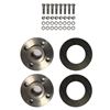 Gjengeflenssett DN 50, DIN2566, sort,  (2 flens, pakning og boltesett)
