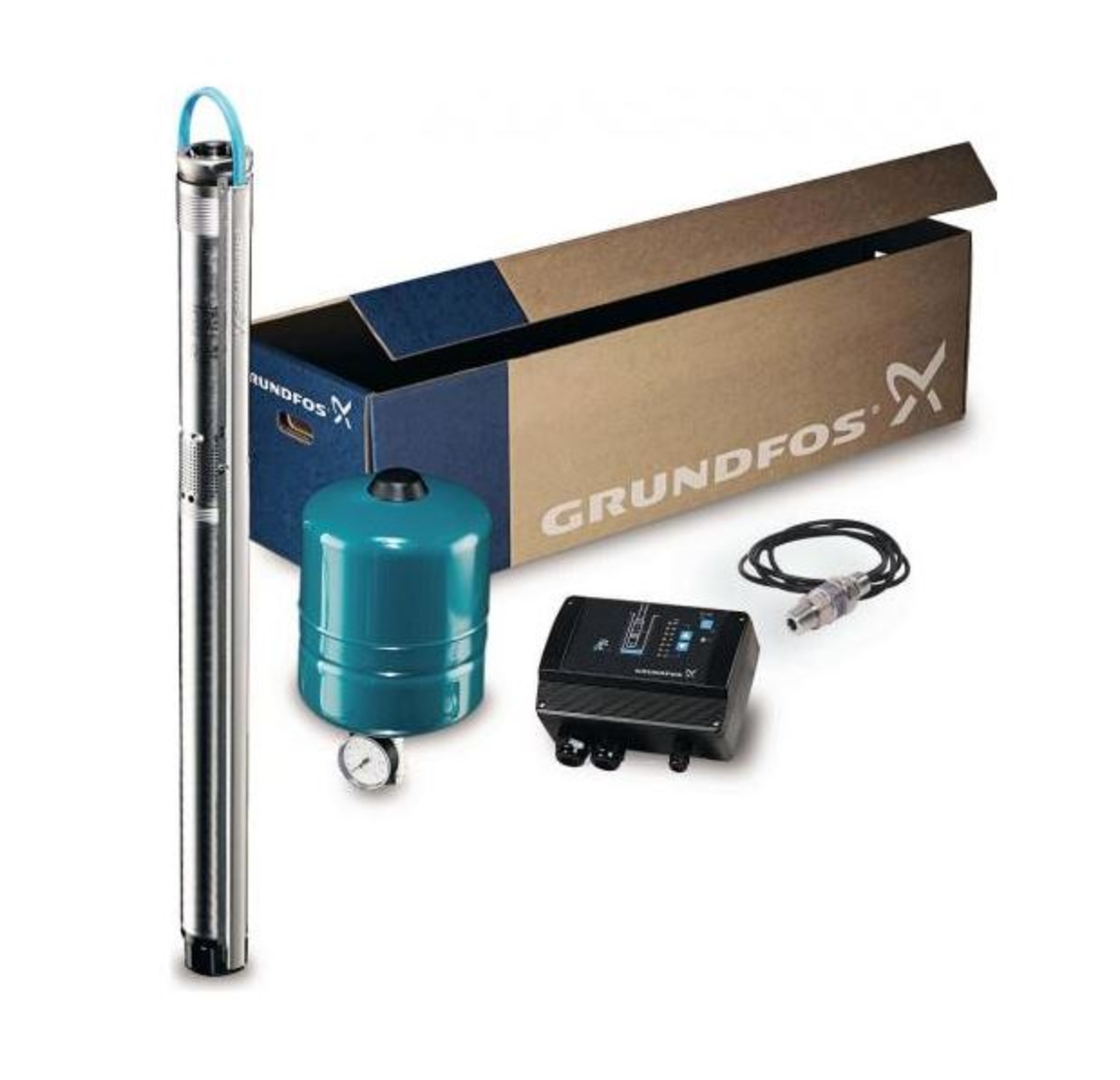 SQE 2-70 3" senkepumpepakke, komplett med 60 m el.kabel