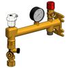 Veggbrakett m/sikkerhetskomb. m. serviceventil. For kar opp til 25 liter, manometer 0-16 bar
