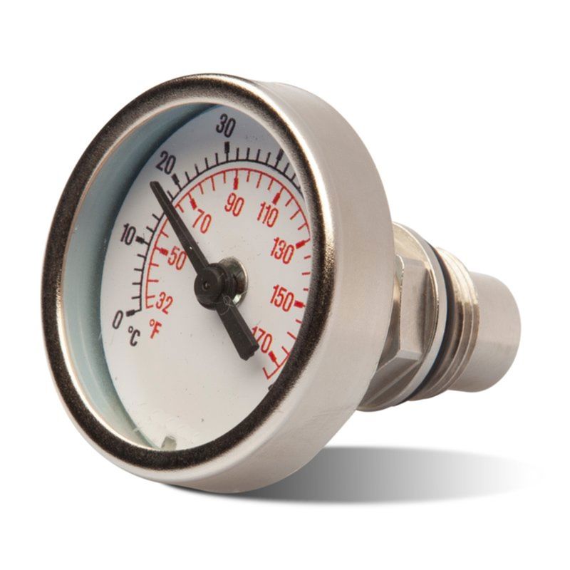 Termometer m/ innstikkshylse, 1/2" utv. gjenger