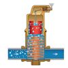 Mikrobobleutskiller, 3/4&quot; innv. gjenger