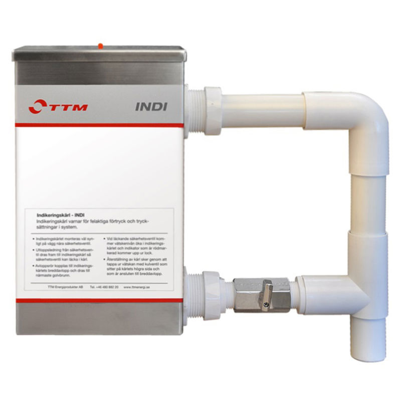 Indikeringskar for lekkende sikkerhetsventiler