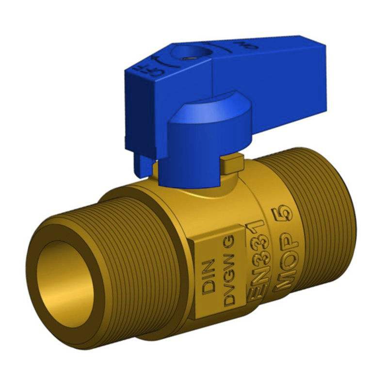 Kuleventil, blå, 3/4'' utv. gjenger