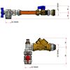 IVAR monteringssett for r&#248;rfordelere, DN25 vinkel, med 3/4&quot; dynamisk ventilkropp og plass for energim&#229;ler
