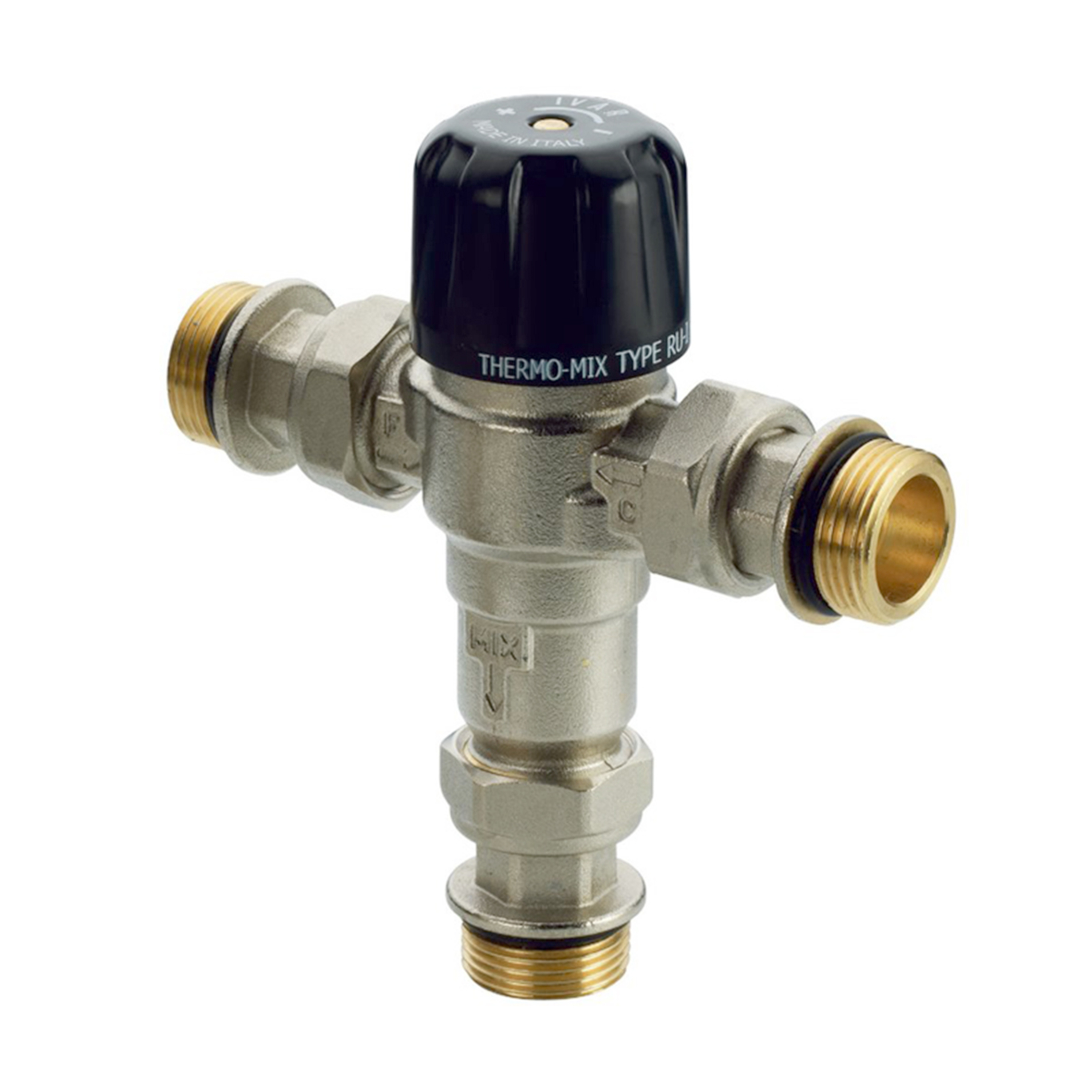 Blandeventil for tappevann, unioner med 1/2" utv. gjenger, 35-50 °C, IvarSAT
