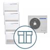 Systempakke luft-luft Samsung, Multisplitt 080 med gulvmodell  - R32