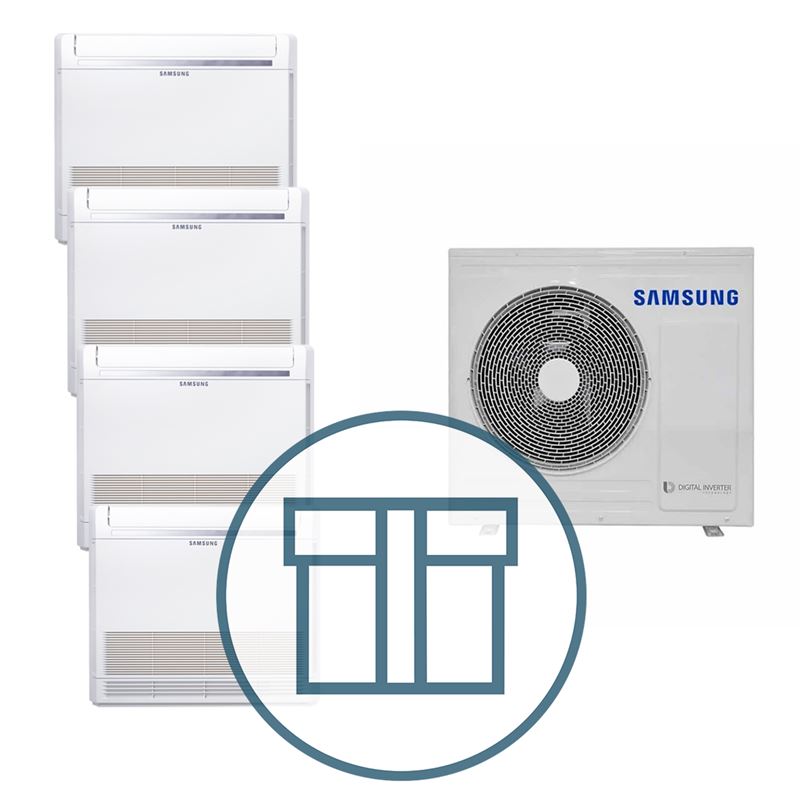 Systempakke luft-luft Samsung, Multisplitt 080 med gulvmodell  - R32