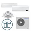 Systempakke luft-luft Samsung, Multisplitt 068 med h&#248;y vegg + kassett - R32