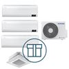 Systempakke luft-luft, Multisplitt 052 med Wind-Free™ h&#248;y vegg + kassett - R32