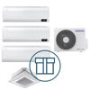 Systempakke luft-luft, Multisplitt 052 med Wind-Free™ høy vegg + kassett - R32