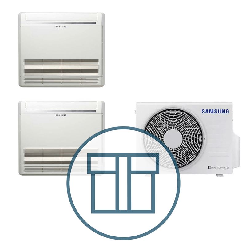 Systempakke luft-luft, Multisplitt 052 med FJM 035 gulvmodell