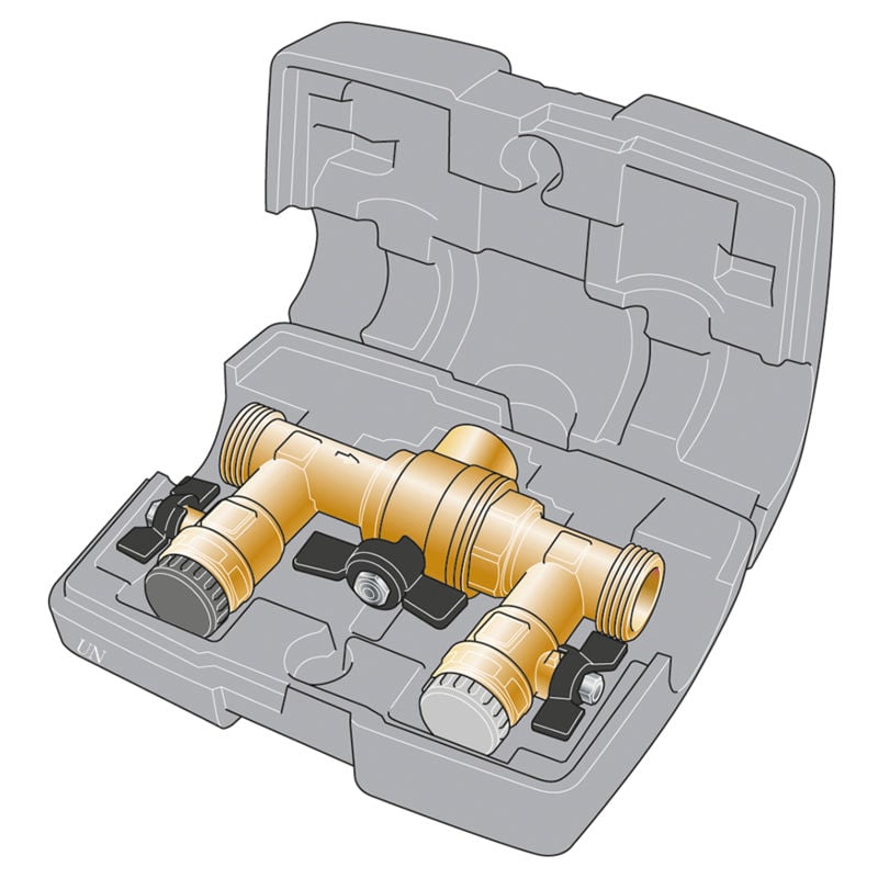 1" påfyllingssett, for kuldebærer, KB 25, for 6-10 kW varmepumper