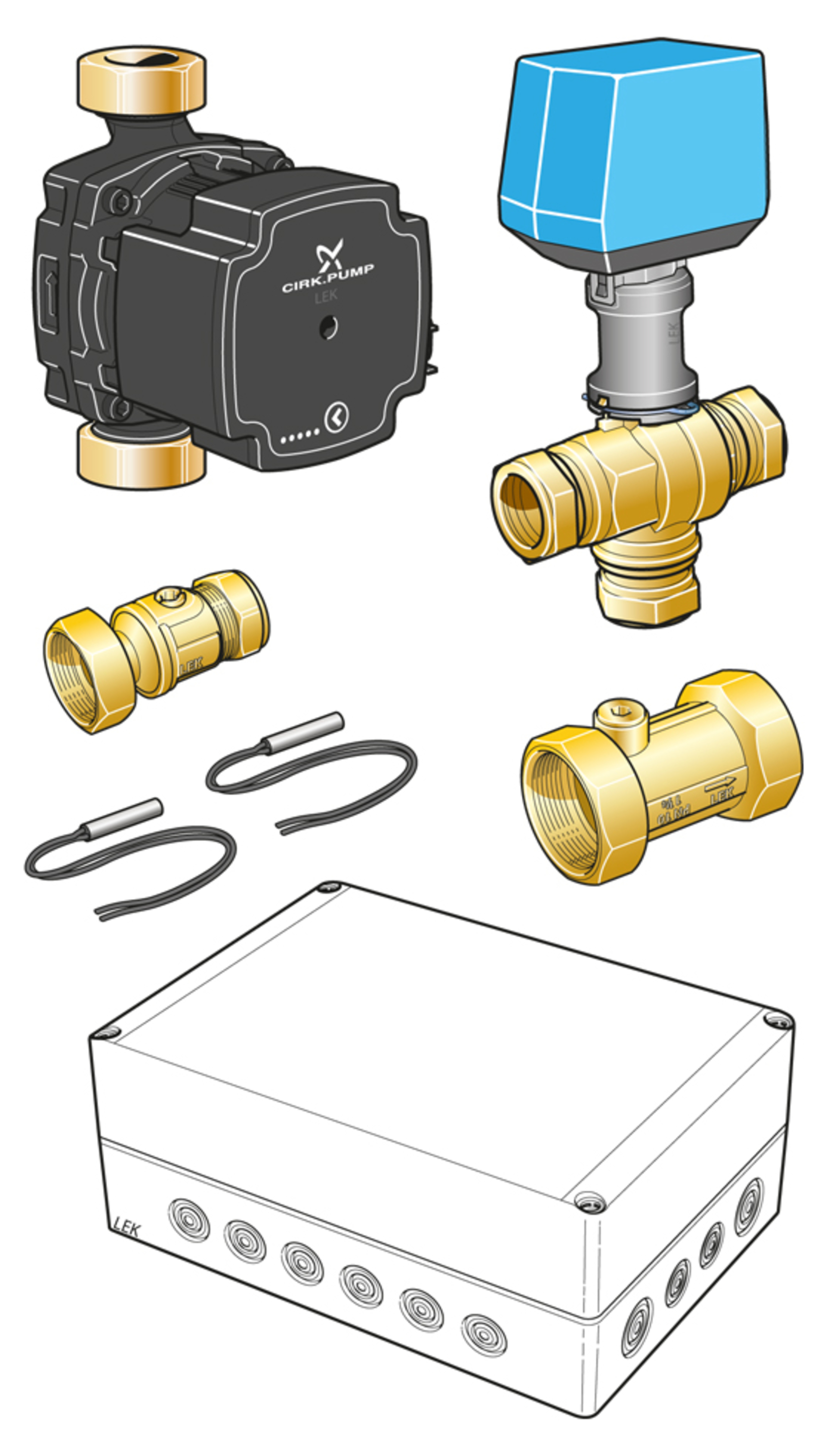 PCS 44 for væske-vann varmepumpe med energibrønn, frikjølingssett