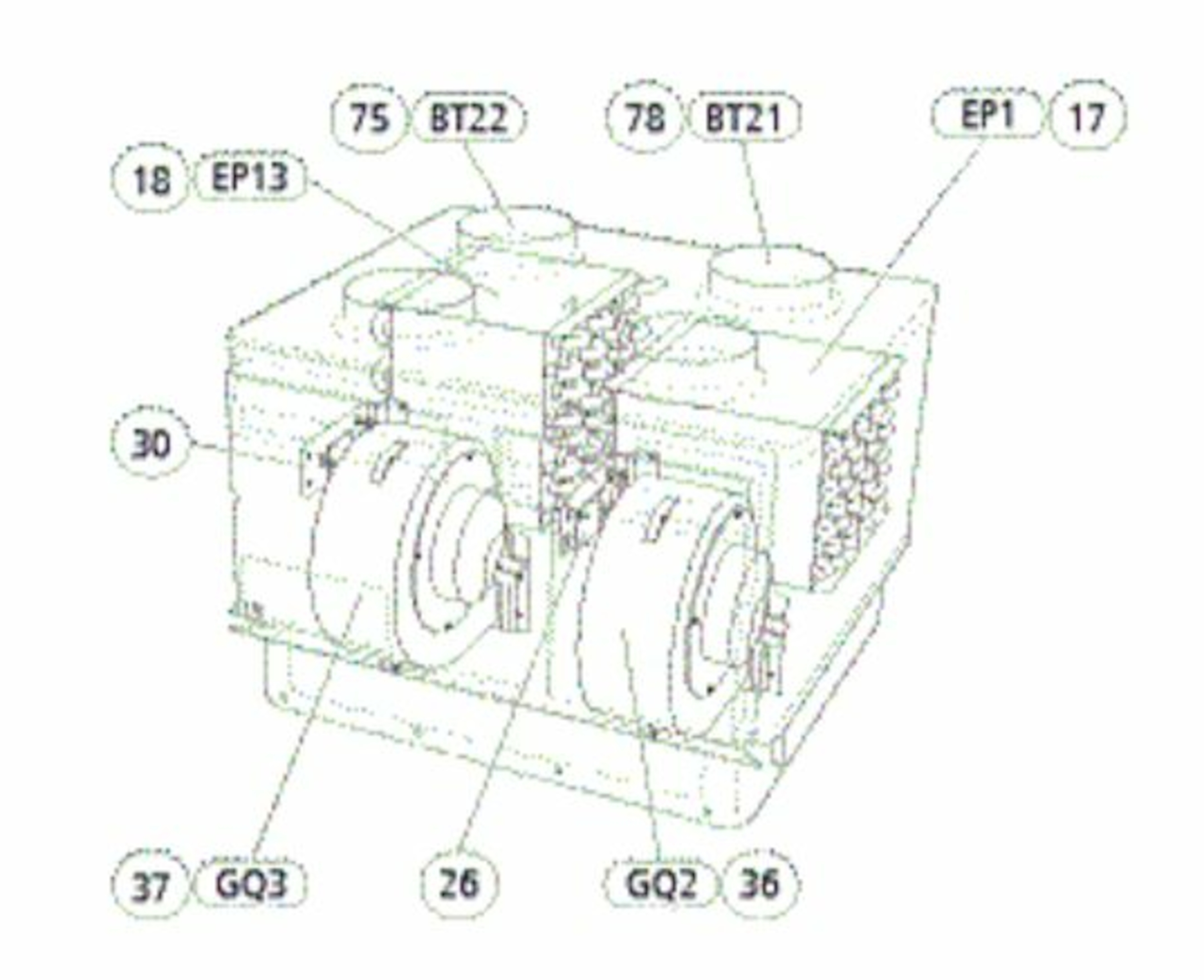 F470 R, 3~ 230 V, avtrekksvarmepumpe m/bereder og 0-9 kW el.kolbe