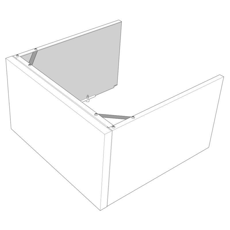 TOC 500 overskapsdeksel for avtrekksvarmepumpe F370/F470/F750, høyde 245 mm
