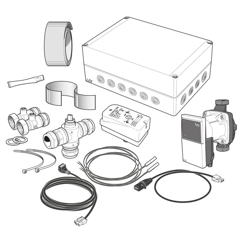 POOL 310 for styring/oppvarming av svømmebasseng med VVM 320