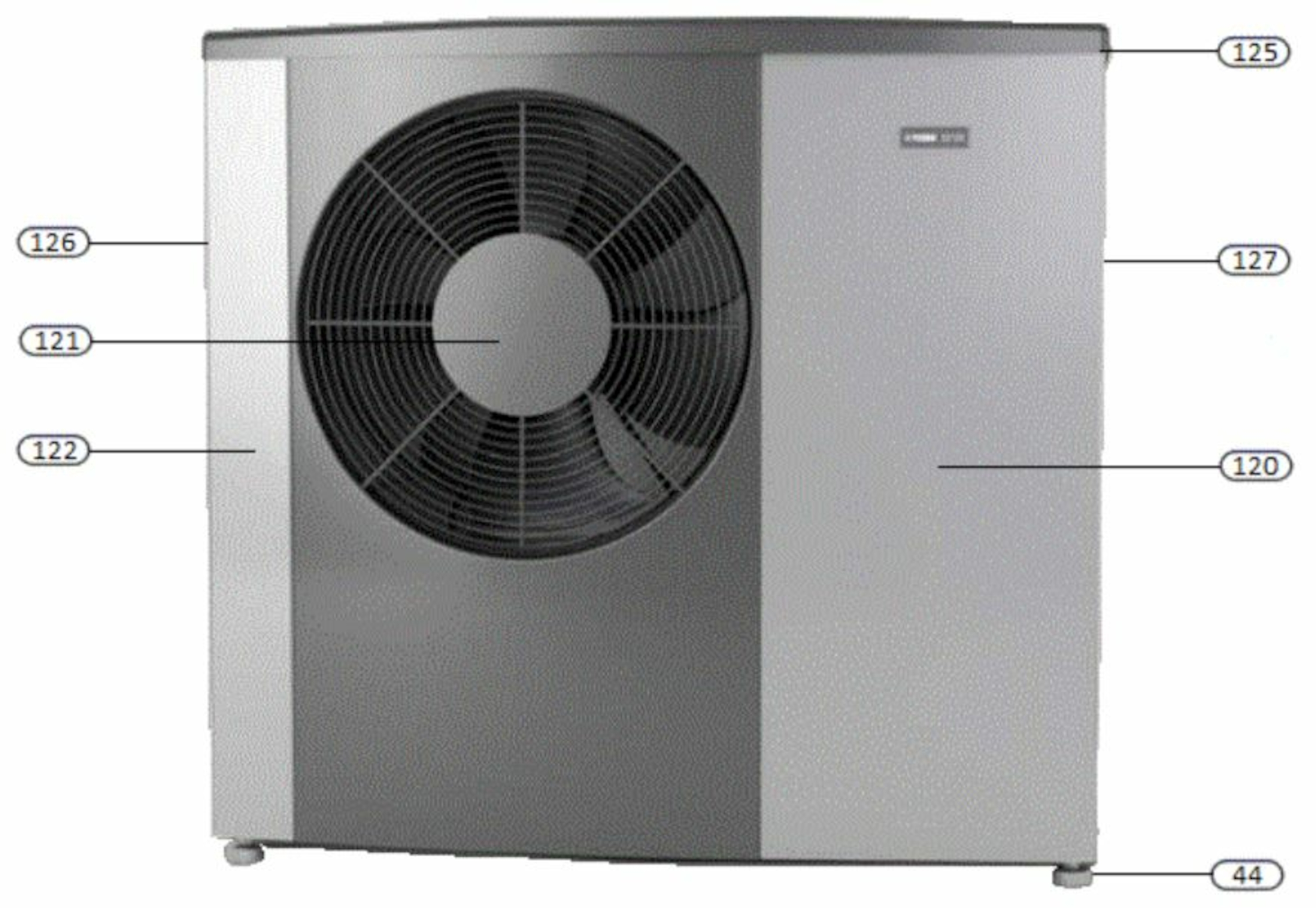S2125-8 Inverter, 1~ 230 V luft-vann monoblokk varmepumpe