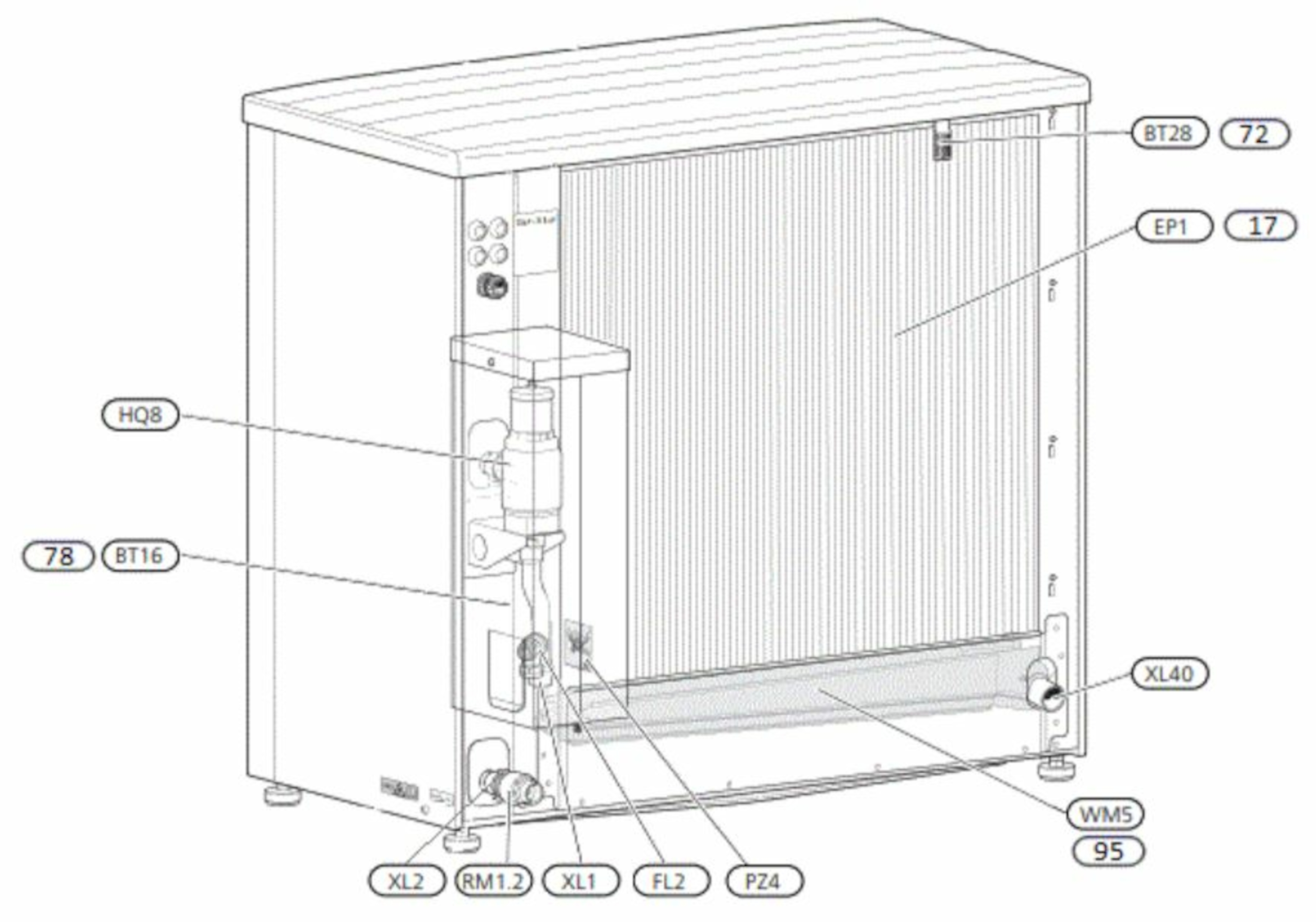 S2125-8 Inverter, 1~ 230 V luft-vann monoblokk varmepumpe