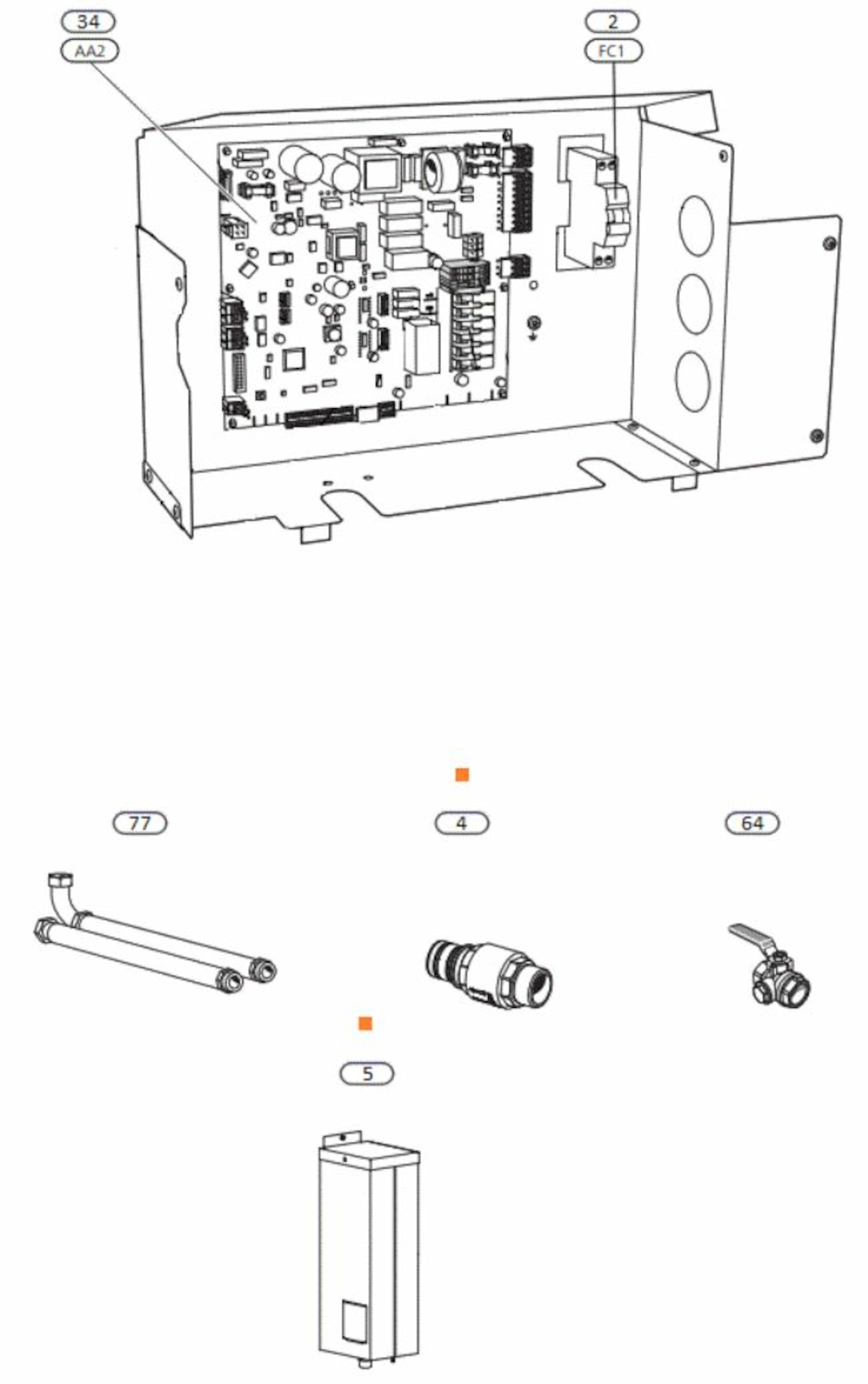 S2125-8 Inverter, 1~ 230 V luft-vann monoblokk varmepumpe