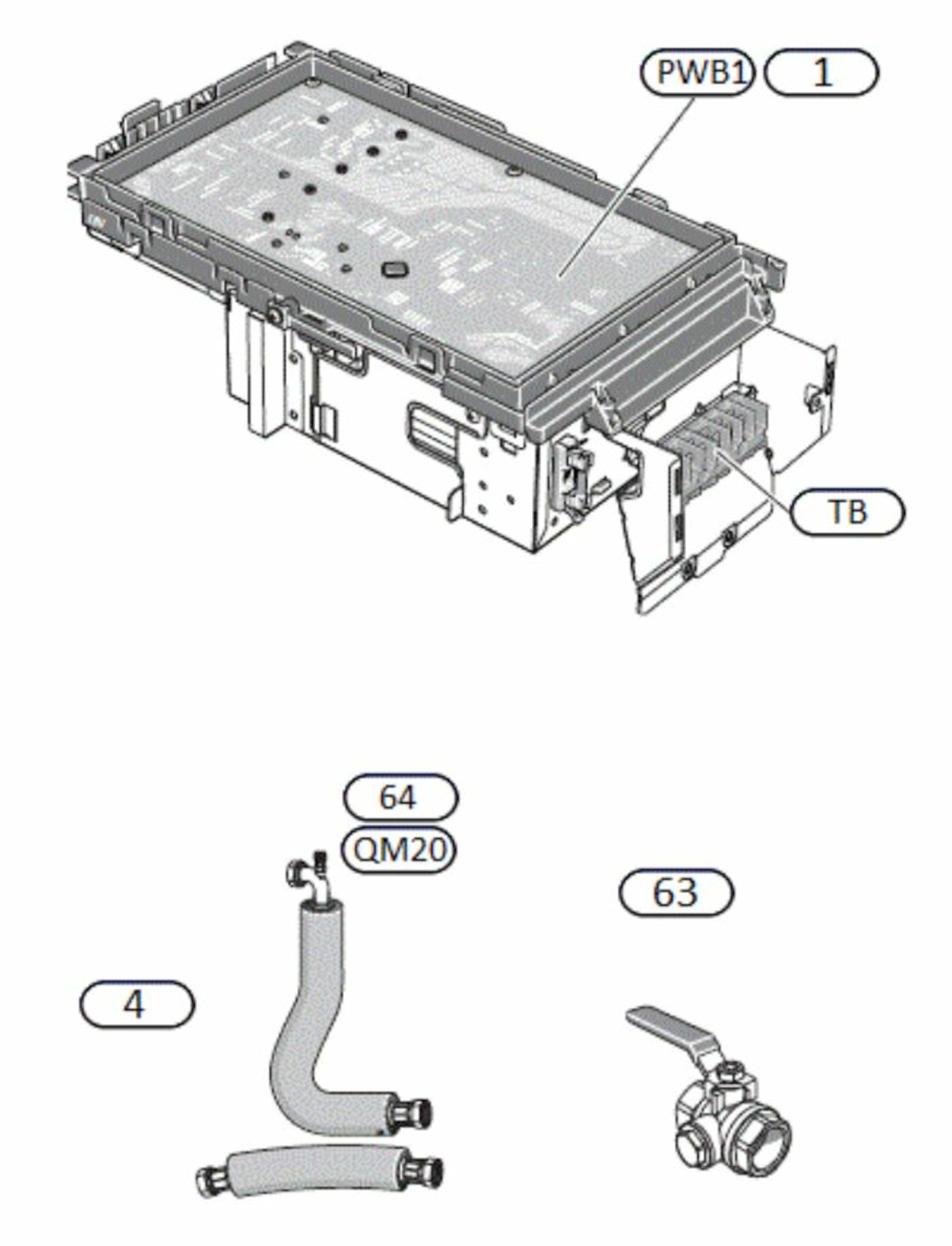 F2050-6 Inverter, 1~ 230 V, luft-vann monoblokk varmepumpe