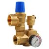 Armatursett 3 for 80-105 liter eksp.kar, sikkerhetsventil 3 bar, manometer, lufteventil