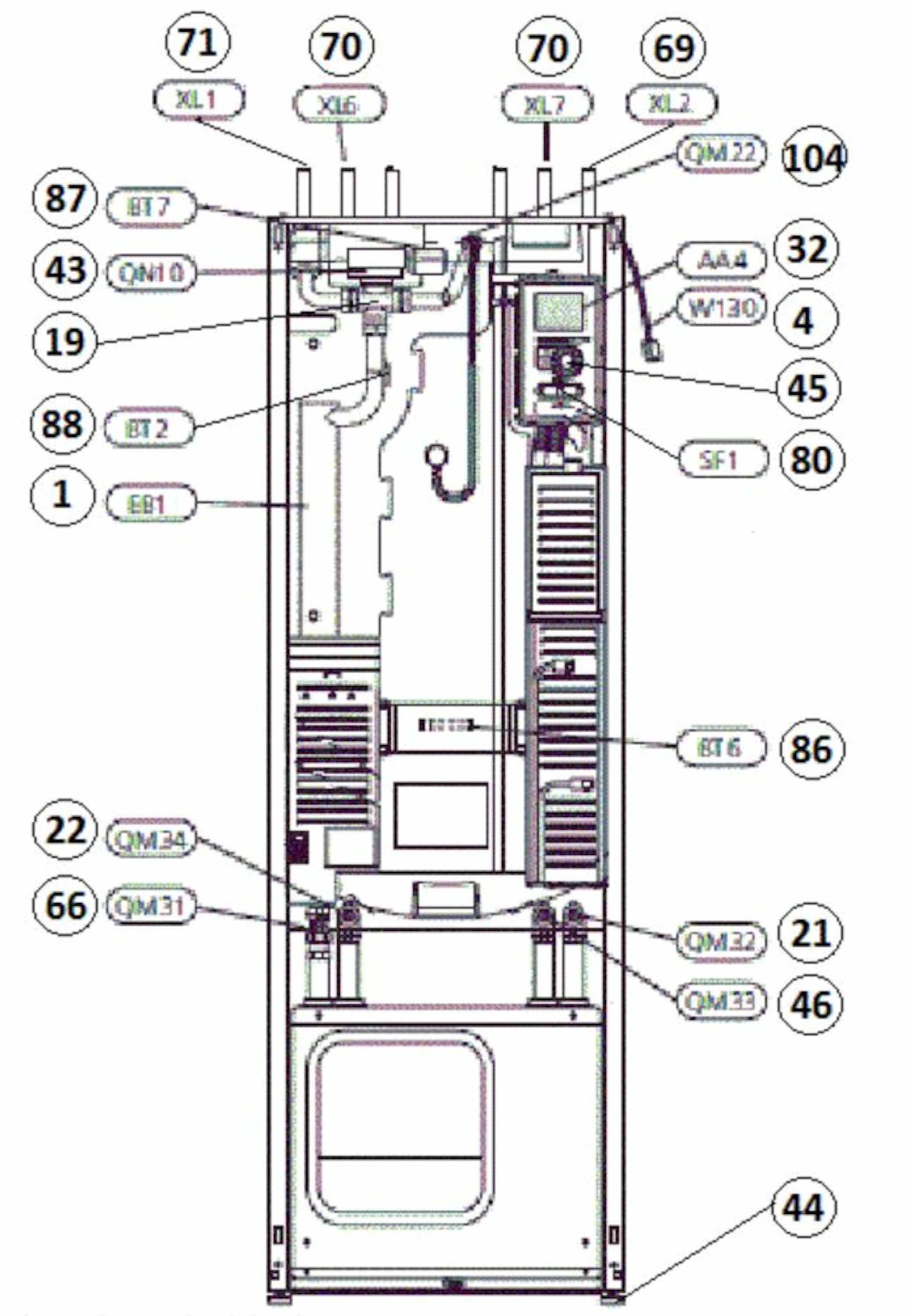 F1255-6 R EM Inverter, 3~ 230 V, v&#230;ske-vann varmepumpe